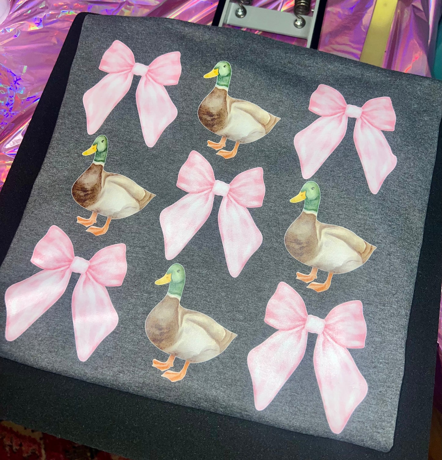 Duck & Pink Bow Tee
