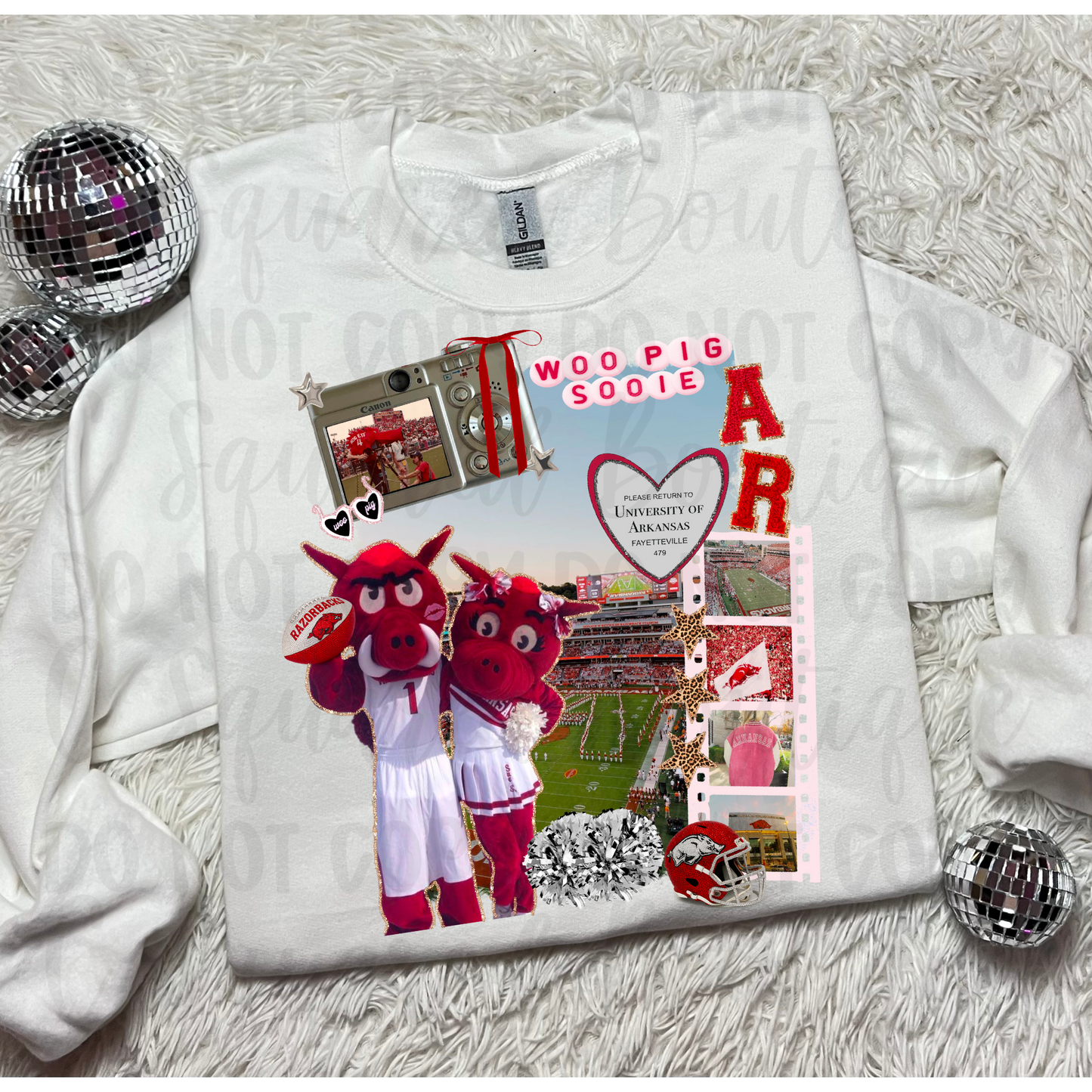 AR Razorback Cluster Collage Tee