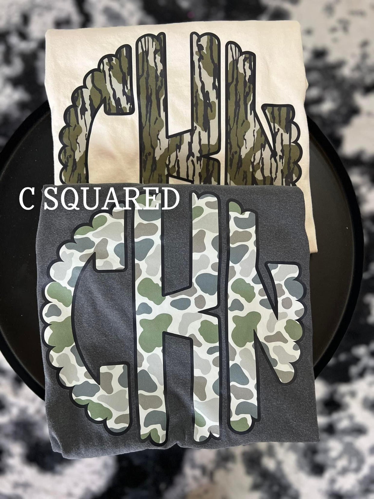 bottom land/ old school camo tee