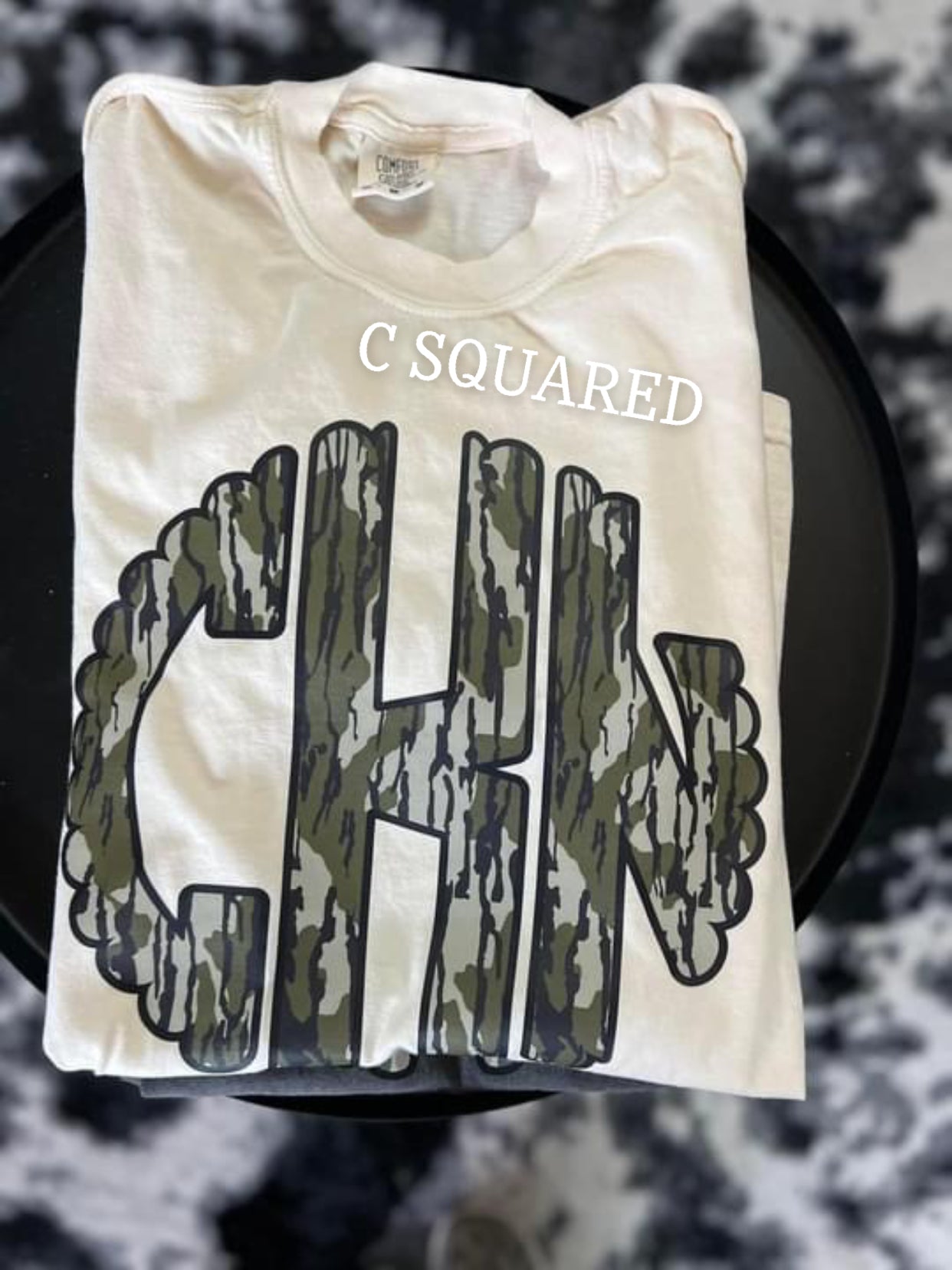 bottom land/ old school camo tee