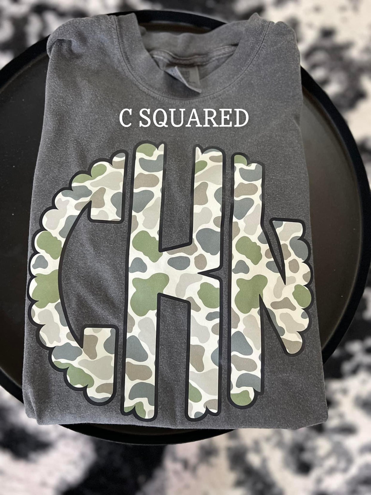 bottom land/ old school camo tee