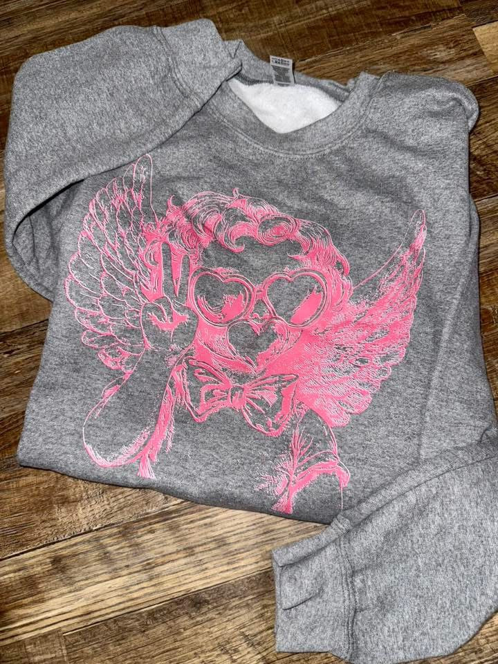 cupid adult medium grey sweatshirt RTS, ships next day
