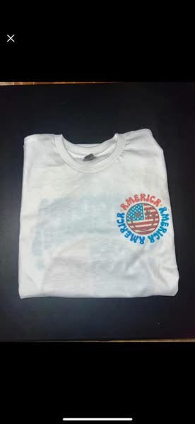 america white gildan tee size large RTS, ships next day