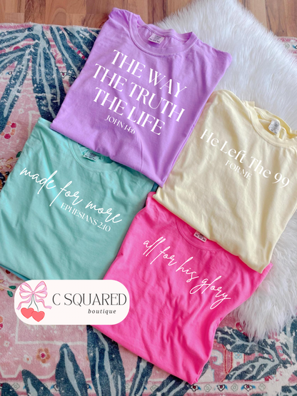Colorful Inspirational Comfort Color Tee